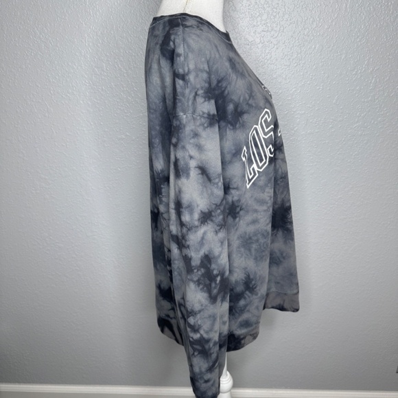 Unisex‎ Los Angeles  tie dye grey lightweight sweatshirt - Picture 3 of 7